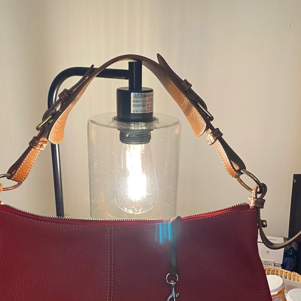 Dooney & Bourke Vibrant Red Leather Handbag Vintage!